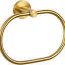Bath Towel Ring Brushed Gold, APLusee 304 Stainless Steel Swivel Hand Towel Holder Dry Rack Near The Sink, Modern Bathroom Accessories