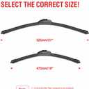 OEM Quality Performance Premium windshield wiper blades 21 and 19,All-Season Auto Replacement Windshield Wiper Blades,Fit Honda Civic 2001,Toyota Camry 2001-1999,Infiniti G20 2002-1999 +More Cars