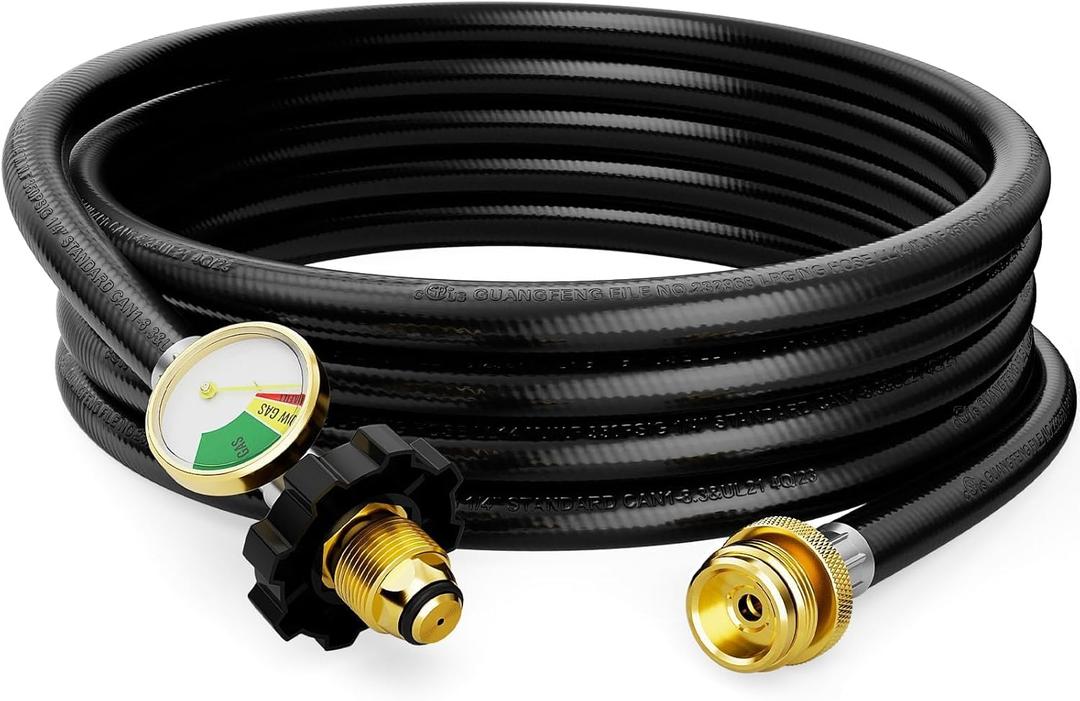 F273704 Propane Heater Hose, 12FT Propane Hose with POL Fitting for Mr.Heater Buddy Portable Buddy, Big Buddy Heaters, Blackstone Griddle, Coleman Camping Stove and More 1lb Appliances F273704 Propane Heater Hose, 12FT Propane Hose with POL Fitting for Mr.Heater Buddy Portable Buddy, Big Buddy Heaters, Blackstone Griddle, Coleman Camping Stove and More 1lb Appliances