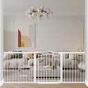 Fairy Baby 81.9"-84.6" Extra Wide Press Mounted Baby Gate Indoor for Kids Or Pets Walk Thru No Drill Long Dog Gates for The House Doorway Child Safety Gate