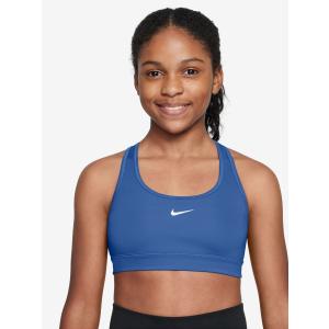 Nike Girl's Swoosh Sports Bra, Mystic Navy/ White, Large
