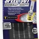Ontel SpeedOut Cobalt Damaged Screw Extractor Kit, 4 Piece Set
