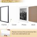 16x20 Picture Frame 2 Package Hatter-Resistant Plexiglas Display Photo Frames, Vertical & Horizontal Wall Hanging Home Decor Black