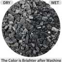 10LB Black Pea Gravel for Landscaping, 3/8 Inch Black Pebbles for Plants Cactus Succulent Fish Tank and Garden Black Stones