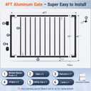 4ft.W x 42in.H Aluminum Deck Gate, Welded Anti-Sag Frame, No Rust