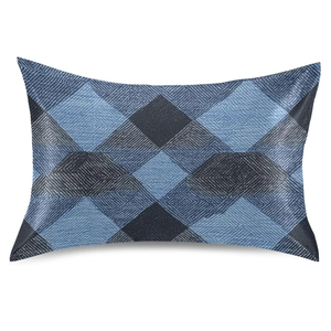 Silky Pillow Cases for Hair and Skin Envelope Closure Soft Bedroom Bedding Pillow Cover 1pc 20x30in Argyle Plaid Mediumslateblue