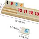 Mini Travel Rummy Cube Set with 4 Wooden Racks, 106 Rummy Cube Game Tiles with Portable Case for Family Classic Board Games - Travel Edition