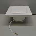 Bathroom Exhaust Fan 12" Panel Ultra Quiet without Light10x10" Mount, 0.7 Sone 141CFM, 4" Duct for Bathroom/Garage/Home (10in(Hole Size))