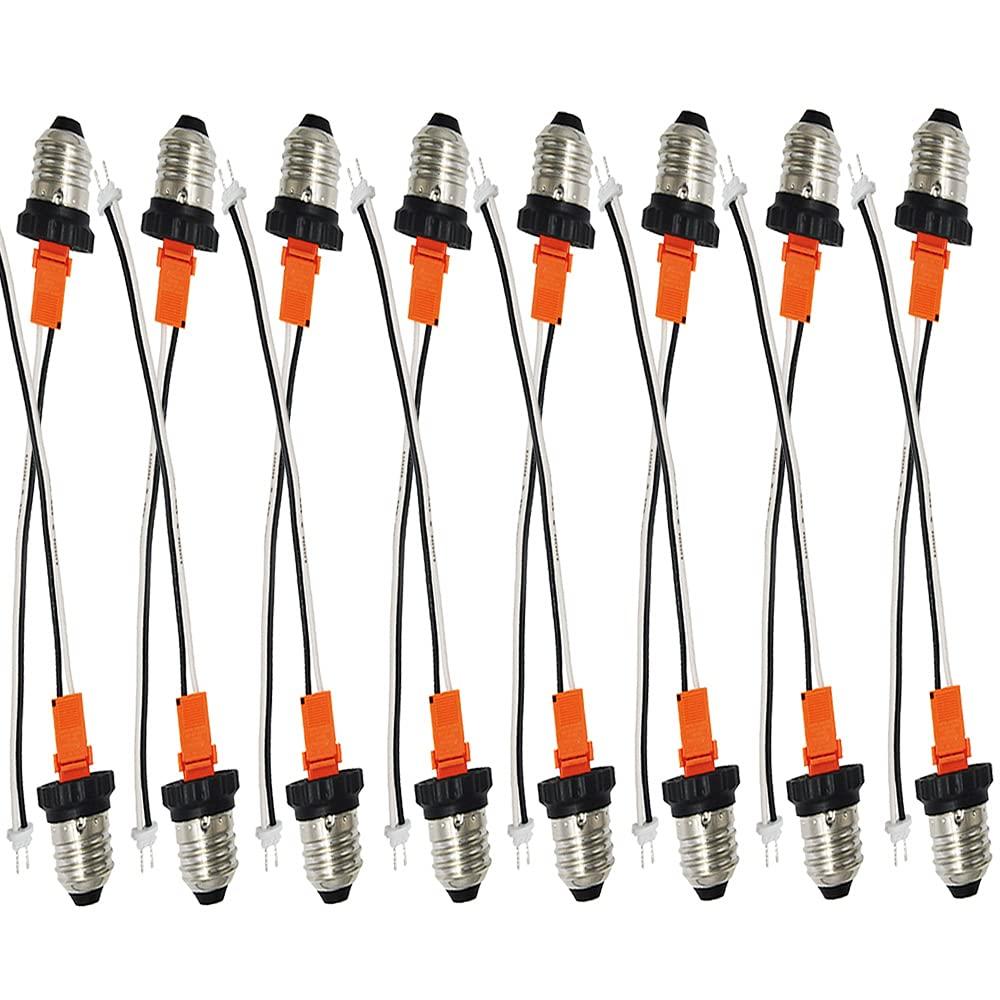 E26 Light Socket Adapter,Medium Screw in Light Socket Pigtail for Led Ceiling Lights Downlight Retrofit Power Adapter (16-Pack)