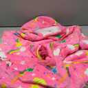 Wearable Blanket Hoodie for Kids 4-12YR Oversized Animal Hooded Blanket Super Soft Comfortable Warm Flannel Rainbow Unicorn