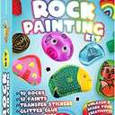 Set Of 2 Dan&Darci Rock Painting Kit for Kids - Arts and Crafts for Girls & Boys Ages 6-12 - Craft Kits Art Set - Supplies for Rocks Paint - Best Tween Gift Ideas for Kid Activities Age 6-11 Years Old 