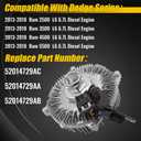 52014729AC Radiator Cooling Fan Clutch 6.7 for Dodge 2013-2018 Ram 2500 3500 4500 5000 for Cummins 6.7L L6 Electronic Fan Clutch 52014729AB 52014729AA