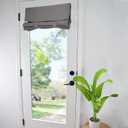 WdFour French Door Curtain, Window Blackout Curtain, Suitable for Front Doors, Side Doors, Door and Window Covers with Insulation and Thermal Insulation Functions. (25W x 70L Inch Dark Gray, 1 Panel)