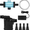 Ice Bath Accessories Kit, Cold Plunge Kit with 317GPH External Pump, Filter, 1/2” to 0.71" Connector, Hose, Compatible 500L 300L Aquarium Chiller & Inflatable Cold Plunge Tub