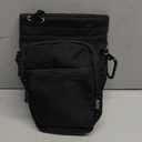 Nuovoware Water Bottle Carrier, 40oz Bottle Carrier Sports Insulated Water Bottle Holder with Adjustable Shoulder Strap, 2 Pockets Flask Sling Bag Drawstring Pouch for Climbing Hiking Walking (Carbon Black)