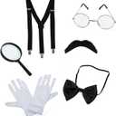 Tigerdoe Detective Costume - 7 Pc Spy Kit Accessories - Secret Agent Costume
