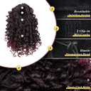 PEACOCO Curly Ponytail Extension Drawstring Ponytails for Black Women - 10 Inch Pony Tail Clip on Ponytail Synthetic Short Afro Hairpiece for Daily Use1B/bug