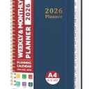 2026 Planner, Weekly and Monthly Planner, January 2026 - December 2026, Hardcover 2026 Calendar Planner Book with Tabs For Women & Men, Inner Pocket, Spiral Bound, Perfect for Office Home School Supplies - A4 (8.5" x 11"), Stargaze