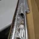 Tension Curtain Rod 41-146" Heavy Duty No Drilling Adjustable Silver, 1.26" | Corrosion-Resistant, Fits Windows & Patio Doors & Bathroom, Secure Non-Slip Hold