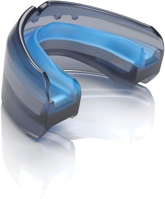 Shock Doctor Braces Football Mouth Guard, Upper and Lower Teeth. Convertible, Ultra Double Protection, Comfortable and Durable Mouthguard. (Black)