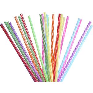 Hogg Reusable Straws - Rainbow (24 Pack), Plastic Straws Reusable, Tumbler Accessories, 11 inch