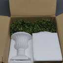 2 Pack Artificial Boxwood Topiary Ball with Lights in Urn Container, 13" Topiary Centerpiece for Home Dcor, Mini Fake Plant Greenery Arrangement