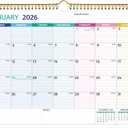 5 x 2026-2027 Wall Calendar - Run Now to Jun 2027, 14.57 x 11.42 In, 2026 Calendar, 18 Months Calendar 2026-2027, Monthly Calendar with Ruled Blocks, Thick Paper, Holidays, To-do Notes