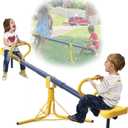 Seesaw for Kids Outdoor, Heavy Duty 250LB 360 Rotating Seesaw Outdoor Teeter Totter with Sit and Spin Design for Backyard Park & Balcony Ideal Outdoor Toys for Kids Ages 3 4 5 6 7 8