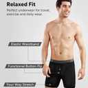 DAVID ARCHY Men's Bamboo Rayon Boxers Breathable Cooling Mens Boxer Shorts with Button Fly Relaxed Fit Underwear 2 Pack (Black, M)