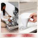 2 x Flour Funnel for KitchenAid Tilt-Head Mixer  Anti-Splash Hands-Free Attachment, Fits 4.55 Qt Models, Dishwasher-Safe Baking Tool for Dry & Wet Ingredients (White*2)