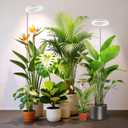 Kullsinss White Grow Light, Full Spectrum LED Plant Lights for Indoor Growing with 6/12/16H Timer, 3 Color Modes, 5 Brightness, 10"-65" Height Adjustable Growing Lamp for Large Indoor Plants, 2 Pack