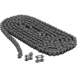uxcell #25/04C-1 Roller Chain 5 Feet 1/4" Pitch Carbon Steel Roller Chains with 2 Free Master Connector Links for Mini Bikes, Motorcycles, 240 Links