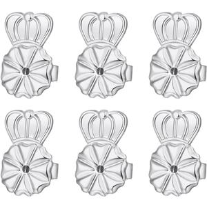 Earring Backs Lifters,3 Pairs Secure Earring Backs for Droopy Ears,Adjustable Hypoallergenic Earring Backs for Heavy(White) (8MM) Earring Backs Lifters,3 Pairs Secure Earring Backs for Droopy Ears,Adjustable Hypoallergenic Earring Backs for Heavy(White) (8MM)