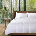 NEXHOME PRO Viscose from Bamboo Comforter King, Cooling Organic Natural Lightweight Duvet Insert, White 106" L x 90" W Summer Bedding Blanket Cool Comforters for Hot Sleepers, 8 Corner Tabs