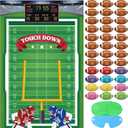 Hooqict Pin The Football on The Goalpost Football Party Games for Kids Game Day Boys Sports Theme Birthday Party Decorations, Large Poster With 36 Rugby Stickers