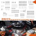 Small Block Engine Hex Bolt Kit Fit for Chevy 265 283 302 305 307 327 350 400 SBC Engine; 304 Stainless Steel Bolts-(211 Pcs Nuts&Bolts)