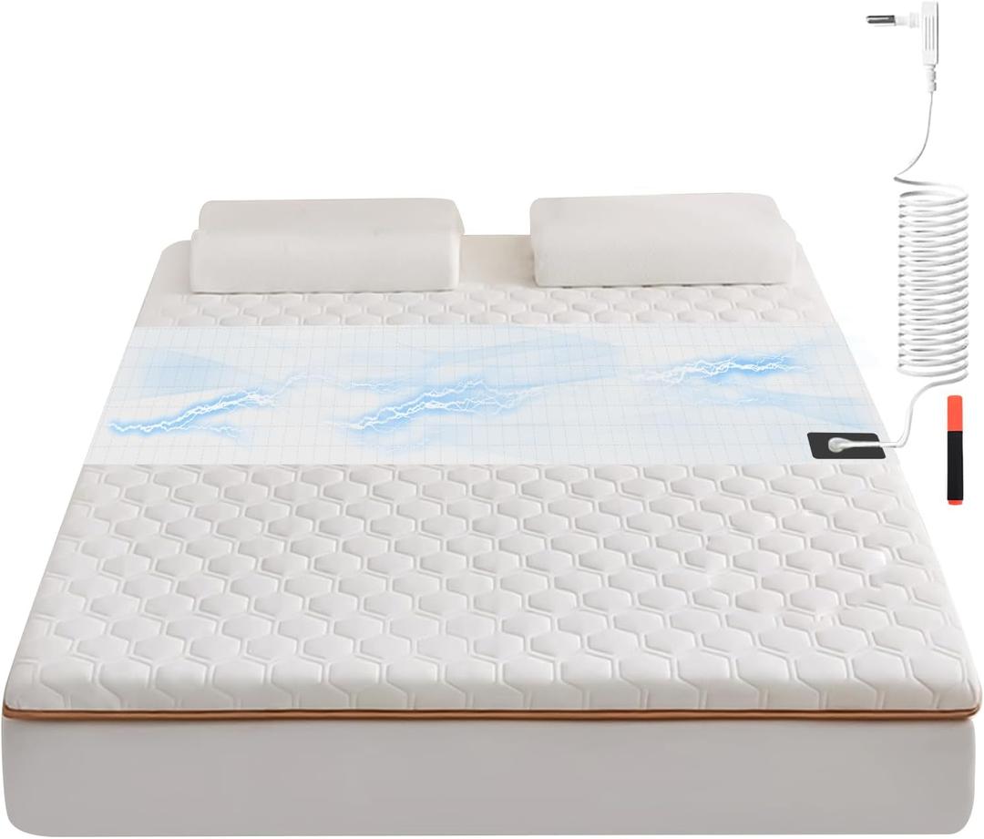 Grounding Sheets,Grounding Mat for Bed 10% Pure Silver Fiber+90% Organic Cotton,with 15Ft Grounding Cord and Test Pen,104 * 23.6inch Suitable for All Mattress Sizes(White)