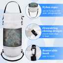 2 Packs Portable Boat Accessories Mesh Trash Bags Trash Can Garbage Container for Boat Kayak Camper Fishing Cabin Storage Men Women Adults(Black, White)