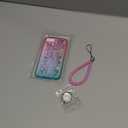 NGB Designed for iPhone SE (3rd 2022 & 2nd Gen 2020)/iPhone 8/7/6/6S Case, Pink/Aqua | Glitter Liquid Cute Cover for Women Girls Kids | with Tempered Glass Screen Protector & Ring Holder-Wrist Strap