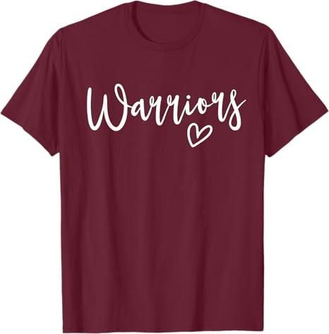 Warriors High School Warriors Sports Team Women's Warriors T-Shirt XL, Burgundy