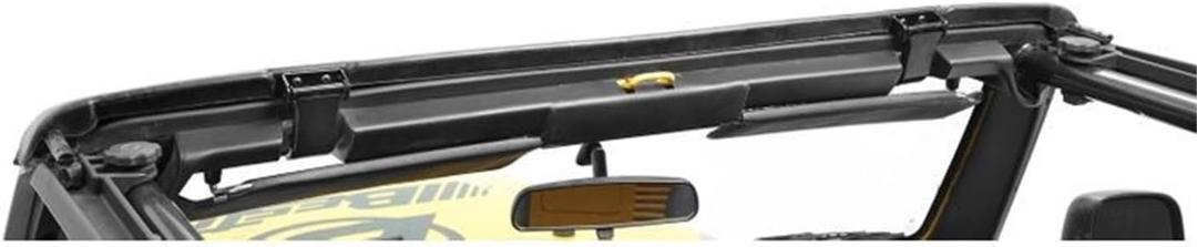 Bestop 5501401 Factory-Style Replacement Windshield Header Assembly for 1997-2006 Wrangler, Black