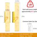 LMQNINE 20" Natural Alabaster Wall Sconces Spanish Marble Wall Light Cylinder Modern Gold LED Sconce for Living Room Bedroom Bathroom Stairs,1-Pack