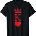 King of Hearts Halloween Costume Vintage Poker Cards King T-Shirt, S