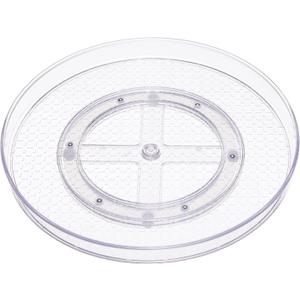 Amazon Basics Clear Lazy Susan Turntable Organizer for Organization, 12-Inch, 2-Pack