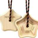 Portable Hangboard - 2 Pack Wooden Rock Climbing Fingerboard, Lightweight with 5 Multi-depth Pockets, Finger Strength, Arm Workout & Pull-up Training