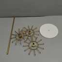 Mkono Bracelet Holder Gold Metal Rotating Bracelet Display Stand 3 Tier Jewelry Tower rack with 36 Hooks and Wood Base Modern Adjustable Storage Organizer Tree for Selling KeyChain Bangle Accessories