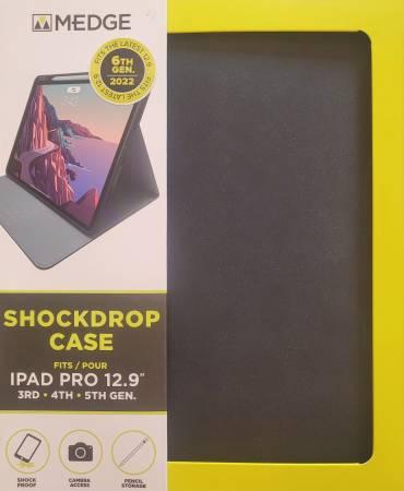 Leather Case for iPad Pro 12.9" 3-6th Gen (2018-2024), with Pencil Holder&Buckle, Auto Wake/Sleep, Adjustable Stand,  Black