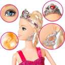 Yellow River Mermaid Princess Doll with Little Mermaid and Pink Dolphin Playset, Blonde Hair Mermaid Toys with Accessories, Gift for 3 to 7 Year Old Girls