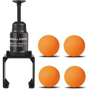 Softball Training Pop | Baseball Pop for Hitting Without a Pitcher(Compatible with Practice Wiffle Balls, 4 Softballs Included)