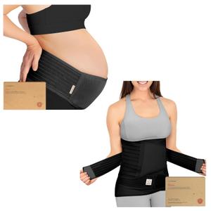 KeaBabies Maternity Belly Band for Pregnancy & 3 in 1 Postpartum Belly Support Recovery Wrap - Soft & Breathable Pregnancy Belly Support Belt, After Birth Brace, Pelvic Support Band, Slimming Girdle